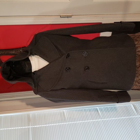 New York & Company Jackets & Blazers - 6💘NEW YORK & COMPANY WOOL DOUBLE-BREASTED 3/4 LENGTH MILITARY WINTER PEA COAT
